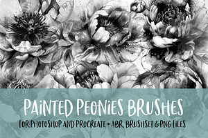 Painted Peonies Brushes for PS/PRO