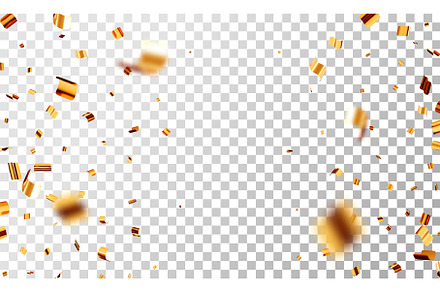 3D party gold confetti on, an Illustration by Abscent