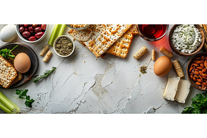 View from above of a Jewish holiday, a Food & Drink Photo by ZinetroN