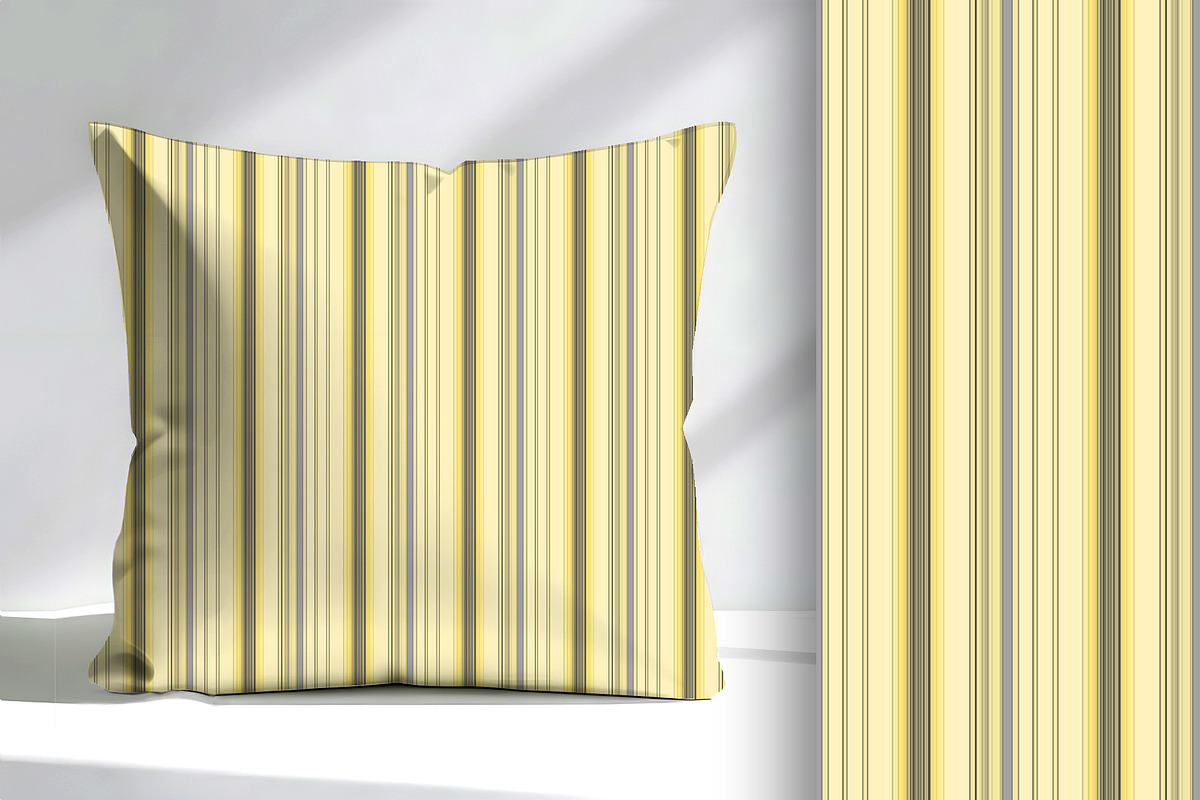 Butter Yellow and Grey Stripe, a Pattern Graphic by Sharon Schwalbe (Photo 4 of 6)