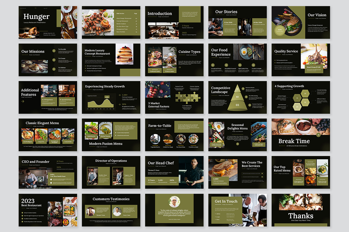 Hunger Luxury Restaurant Powerpoint, a Presentation Template by kerismaker (Photo 8 of 10)