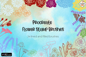 Procreate Flower Stamp Brushes