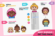 Cartoon Girl Avatar Creation Kit, a Person Illustration by wowu (Thumbnail 7 of 8)