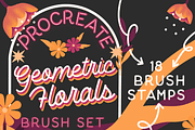 Geometric Florals Set for Procreate, a Brush Add-On by KDigitalStudio (Thumbnail 1 of 4)