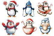 Winter Penguin Clipart PNG, an Illustration by Dream Creation (Thumbnail 2 of 5)
