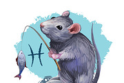 2020 year RAT Horoscope Zodiac Signs, an Animal Illustration by Dneprstock (Thumbnail 5 of 8)