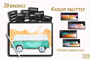Boho Illustration Procreate Brushes, a Brush Add-On by Honey & Jazz Co. (Thumbnail 2 of 10)