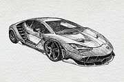 Supercars Sports Car Clipart Pack, a Sport Illustration by Doggy Days (Thumbnail 5 of 8)