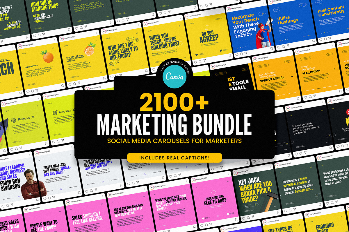 2100+ Marketing Social Media Bundle, a Social Media Template by AndrewPixel (Photo 1 of 9)