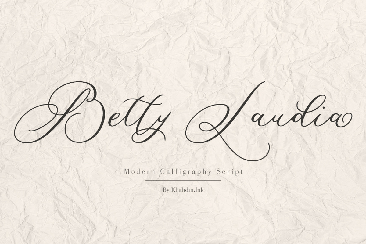 Betty Laudia | Modern Calligraphy, a Script Font by Khalidin.Ink (Photo 15 of 15)