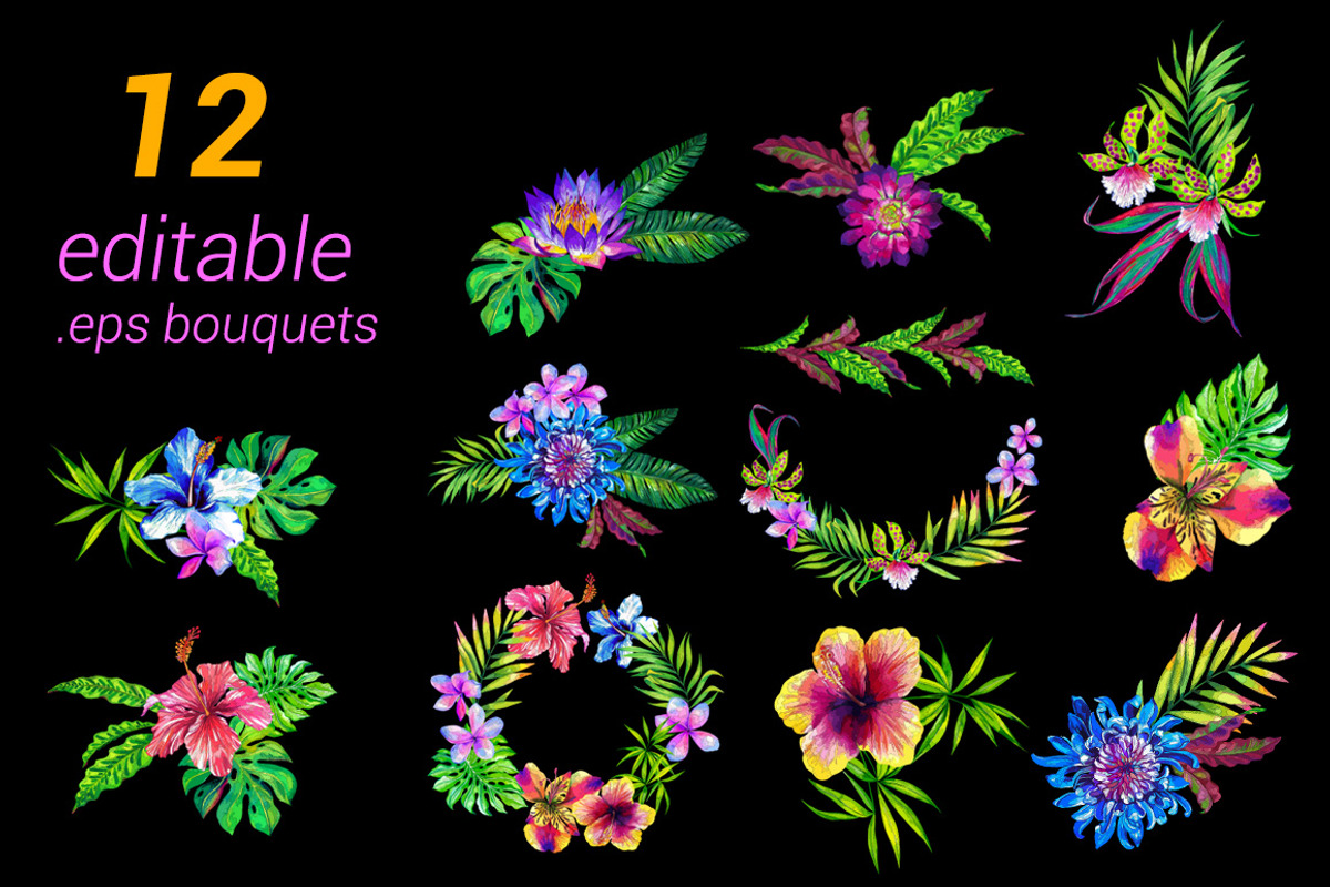 Aloha2 Tropical Kit, an Illustration by RosaPompelmo (Photo 4 of 5)