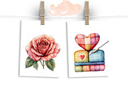 Watercolor Cottage Quilts Fussy Clip, an Illustration by Libby Wishes (Thumbnail 4 of 6)