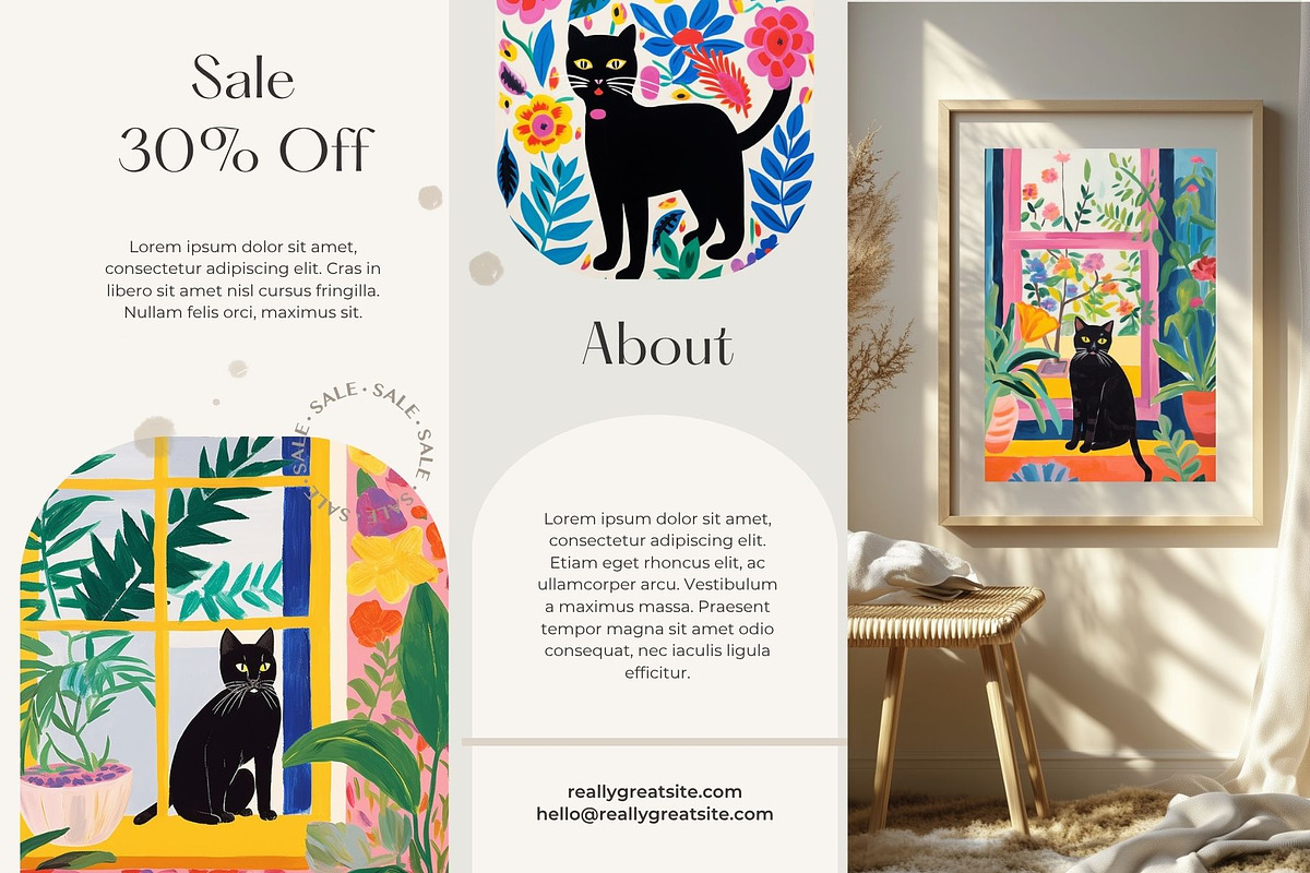 Botanical Cat Clipart Templates, an Animal Illustration by ARTOZEN DIGITAL (Photo 5 of 16)