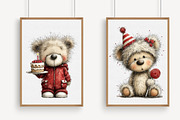 Whimsical Birthday Teddy Bear Clipar, an Illustration by Libby Wishes (Thumbnail 4 of 5)
