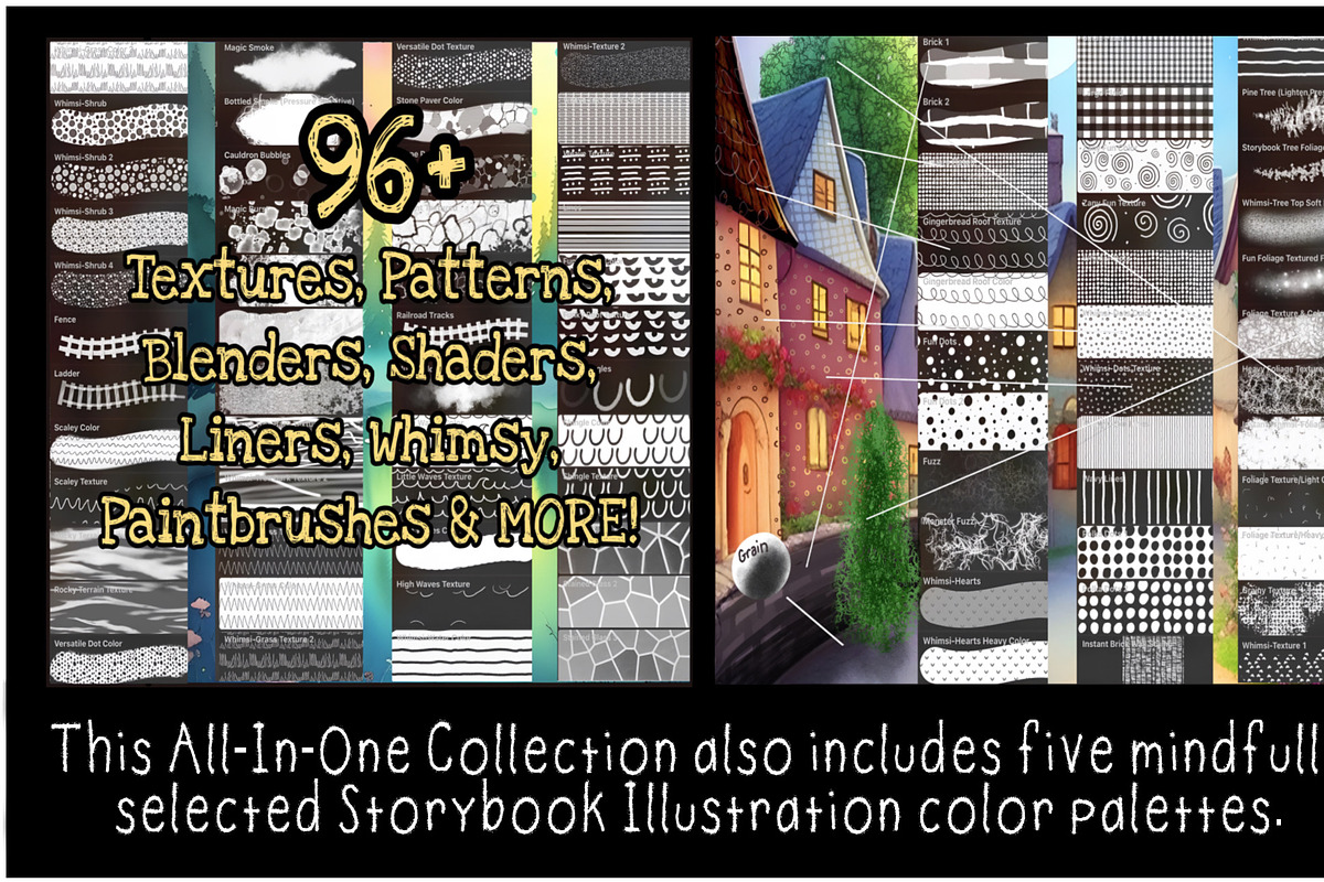 Children’s Illustration Brush Bundle, a Brush Add-On by Willow & Wheat (Photo 2 of 4)