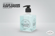 Clear Square Pump Dispenser Mockup, a Cups & Container Mockup by INCDesign (Thumbnail 4 of 8)