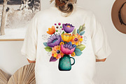 Quirky Vase of Flowers Clip Art, an Illustration by Designworld (Thumbnail 4 of 5)