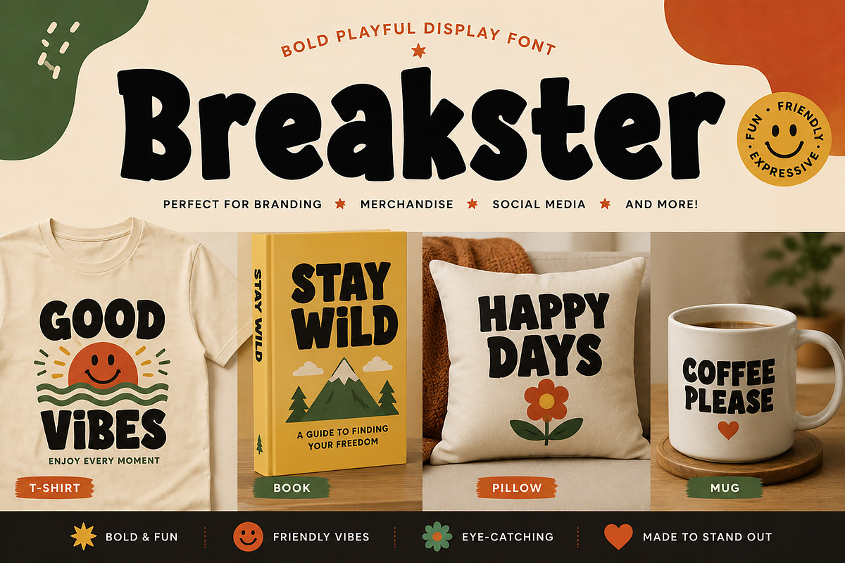 Breakster, a Slab Serif Font by Wow Magic (Photo 2 of 5)