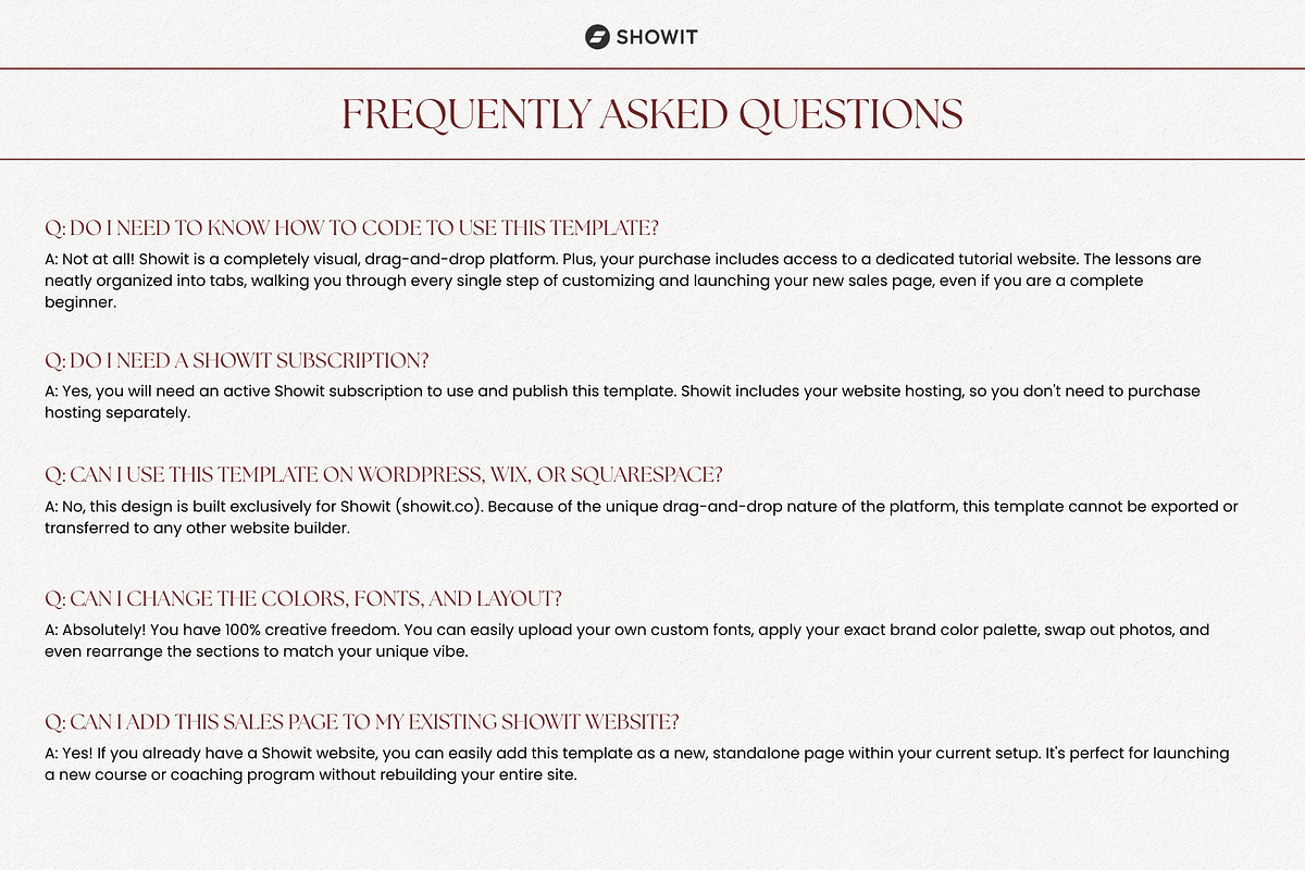Course Sales Page Showit Template, a Websites & App Template by OliaMuseDesign (Photo 7 of 7)