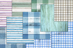 Country Wedding Wood Texture Plaid