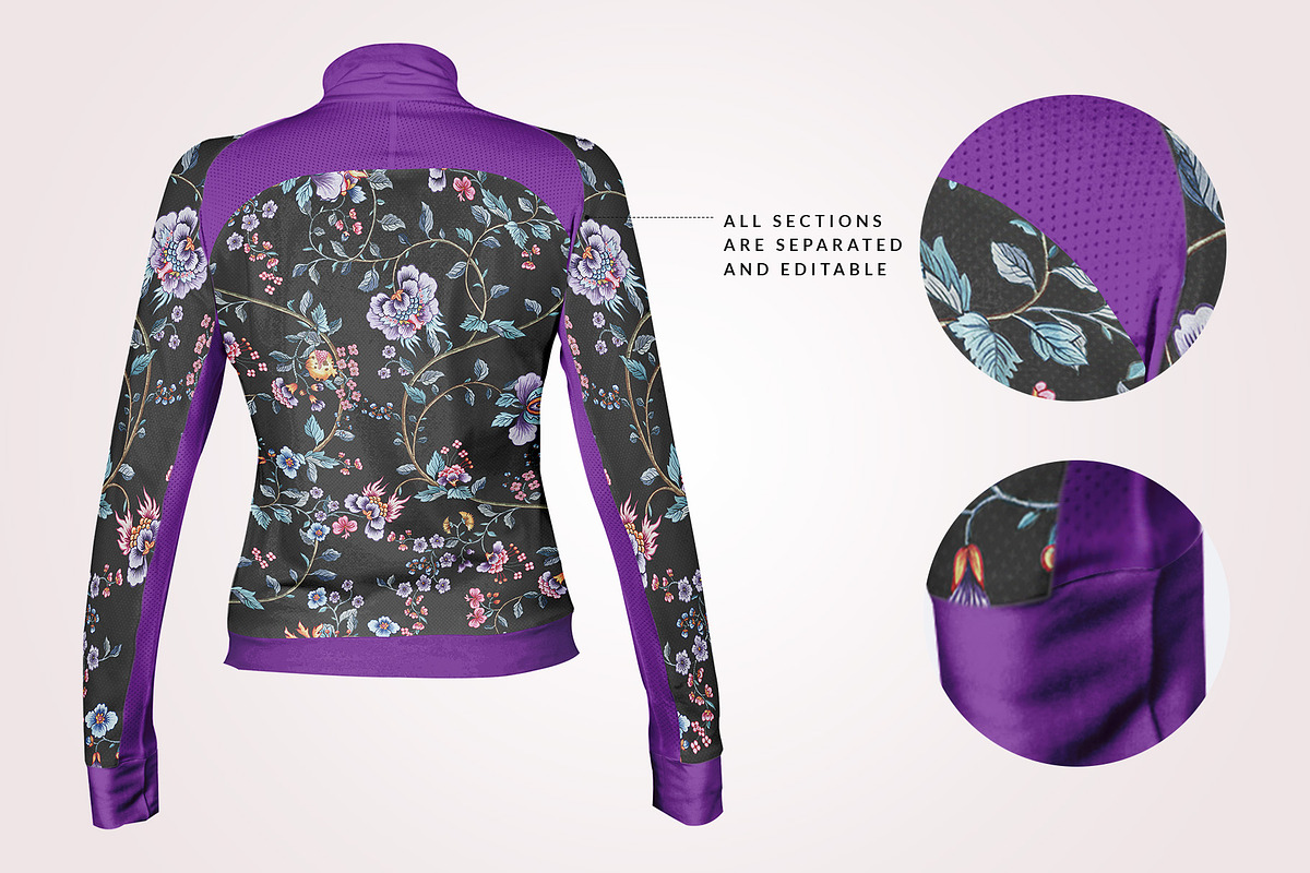 Female Fitness Jacket Mockup, a Hoody Mockup by Designertale (Photo 3 of 7)