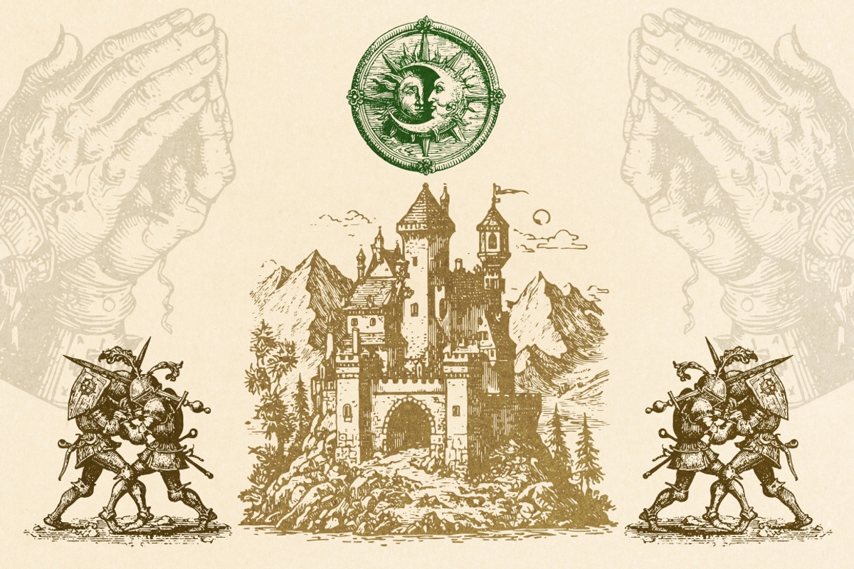 Middle Ages Medieval illustrations, a Decorative Illustration by Nocturnal Wolf (Photo 3 of 17)
