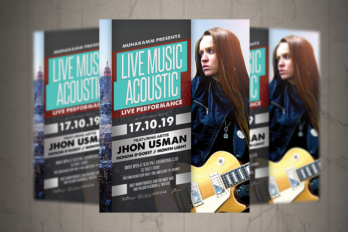 Acoustic Live Flyer / Poster, a Flyer Template by Septian