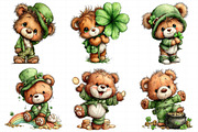 St. Patrick's Teddy Bear Clipart, an Illustration by Daily.Designs (Thumbnail 3 of 8)