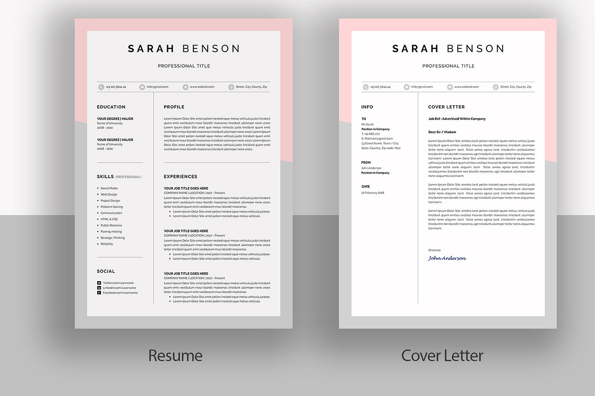 Word Resume/CV (3 Pages), a Resume Template by SlideCo (Photo 3 of 7)