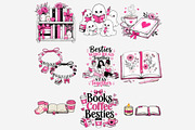 Book Besties Clipart Bundle, a Person Illustration by Tanya Kart (Thumbnail 7 of 12)