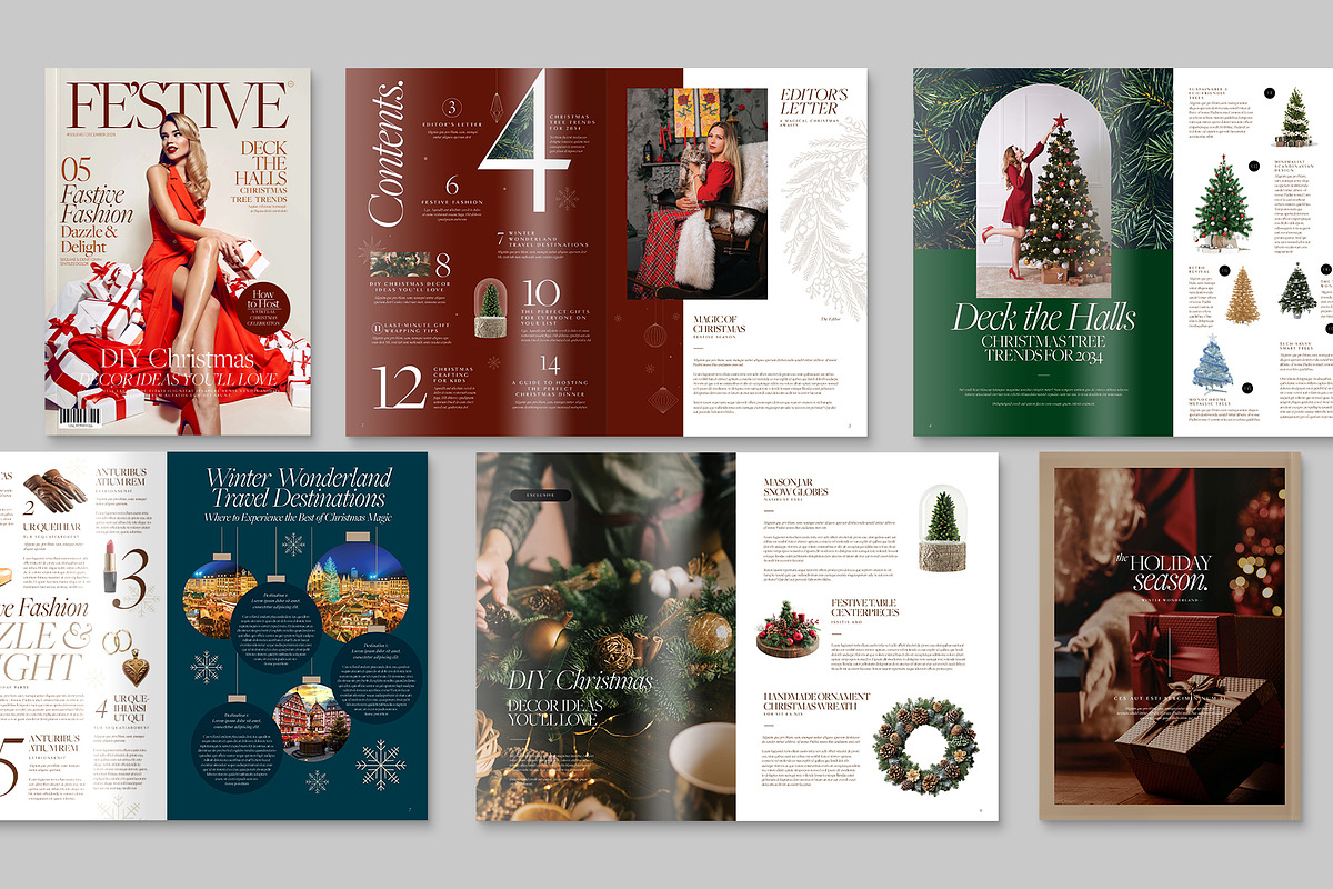 Christmas Magazine Template, a Magazine Template by BrandPacks (Photo 3 of 6)