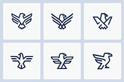 Minimalist eagle logos, a Branding & Logo Template by Vectorium Studio (Thumbnail 2 of 2)