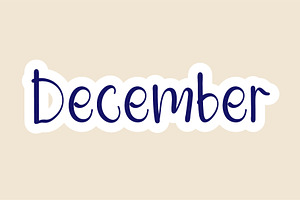December - Handwritten Font