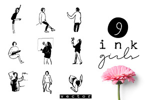 9 Ink Vectror Girls