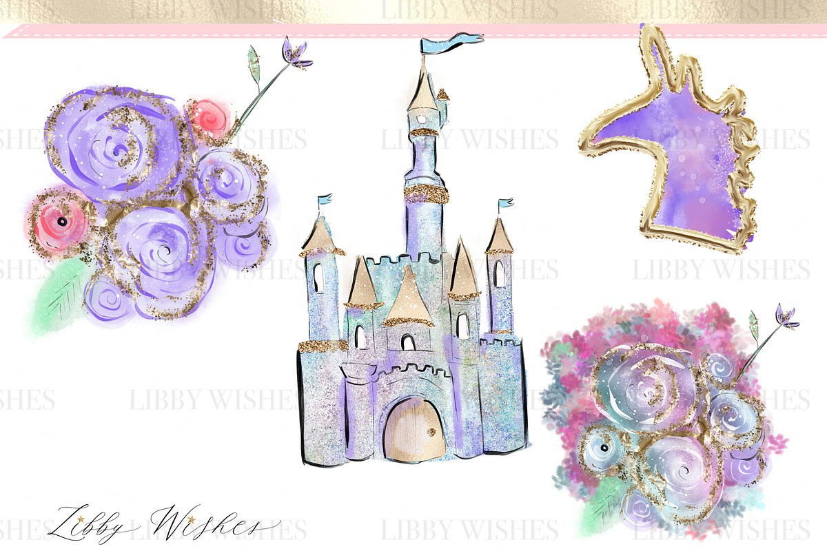 Unicorn Dreams clipart, an Illustration by Libby Wishes (Photo 7 of 11)