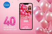40th Birthday Invitation, an Invitation Template by Earth5168 (Thumbnail 2 of 8)