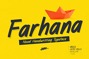 Farhana - Novel Handwritten Typeface, a Script Font by HIRO.std (Thumbnail 1 of 7)