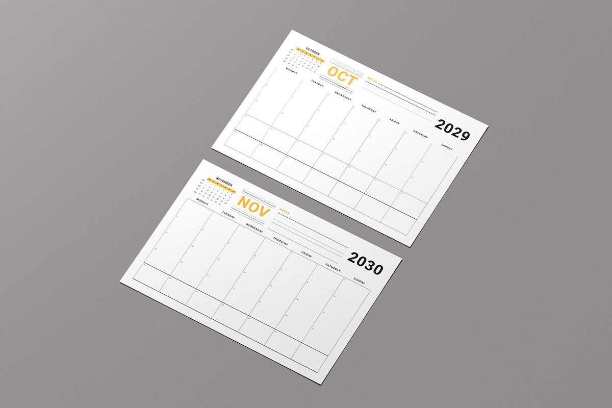 Monthly Planner Bundle 2026-2030, a Stationery Template by Design Zone (Photo 4 of 8)