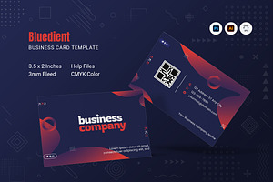 Bluedient Business Card, a Business Card Template by Fannan Studio