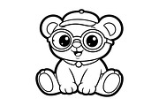 Cartoon Animals Coloring Page Set, an Animal Illustration by dx_vect (Thumbnail 4 of 7)
