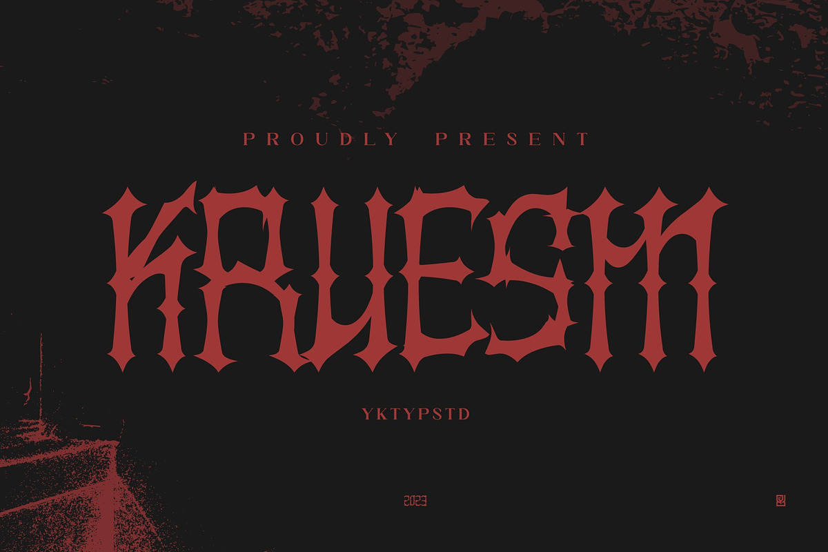 Kruesm, a Blackletter Font by Yktypstd (Photo 1 of 5)