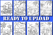 Summer Coloring Pages for Kids, a Seasonal Illustration by Design Zone (Thumbnail 3 of 7)