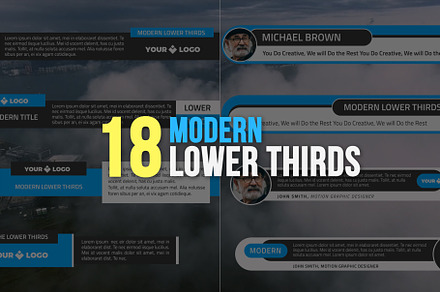 18 Modern Lower Thirds (.Mogrt)