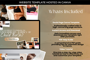 Doula Canva Website Template