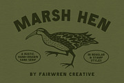 Marsh Hen Fonts, a Sans Serif Font by Fairwren Creative (Thumbnail 1 of 7)
