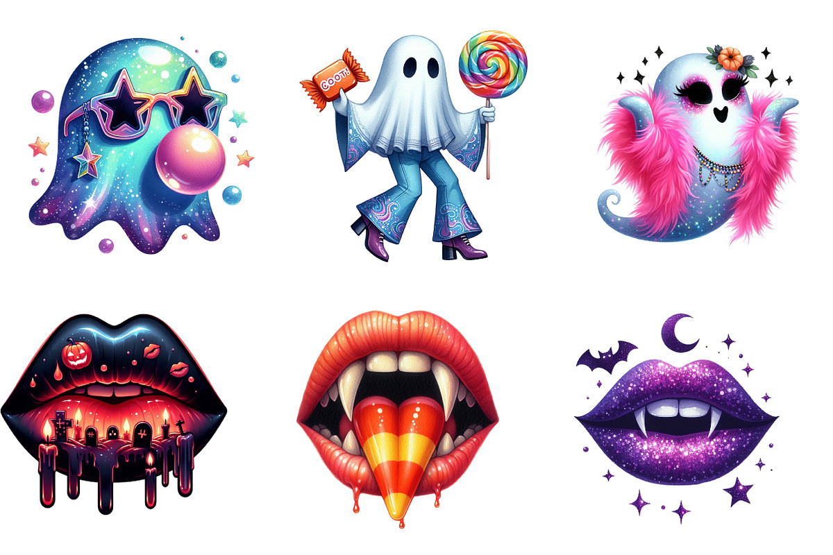 Spooky Halloween Lips PNG, an Illustration by SinaCreation (Photo 5 of 7)