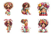 Easter Girl Clipart, an Illustration by CreationArt (Thumbnail 7 of 7)