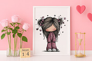 Whimsical Girl With Butterfly, an Illustration by Canvas Craft (Thumbnail 6 of 6)
