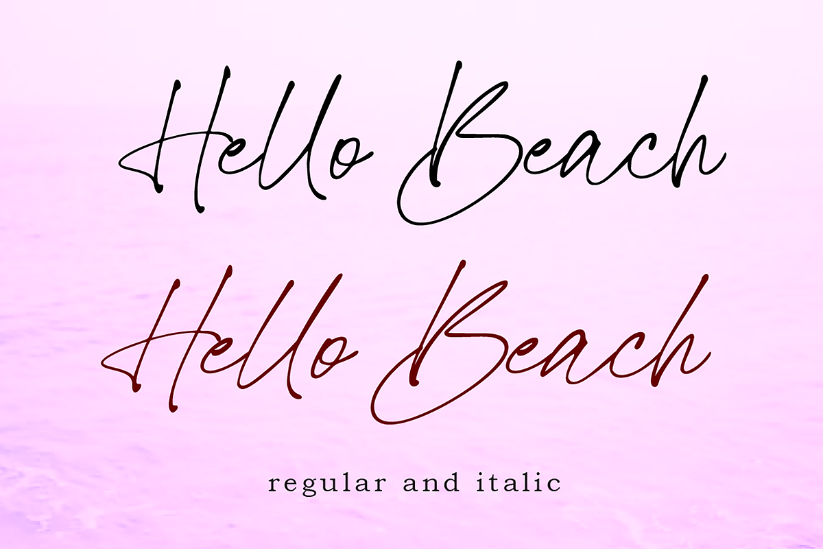 Hello Beach, a Script Font by AMINMARIO (Photo 8 of 17)