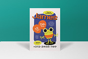 Green Kiddieland Birthday Invitation, a Card Template by graphicook (Thumbnail 3 of 3)
